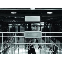 Sharp 8 Programs 14 Place Settings 3 Layered, Stainless Steel Tub Free Standing Dishwasher, Silver, QW-MA814-SS3