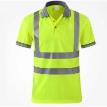 Abbas Ali Protective Polyester Reflective Polo T-Shirt, Style No. FKB, Large