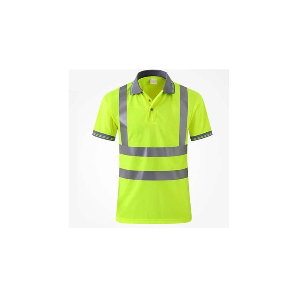 Abbas Ali Protective Polyester Reflective Polo T-Shirt, Style No. FKB, Large