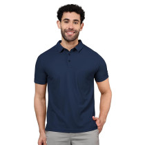 Abbasali Men Blue Polocotton Polo Shirt-200Gsm