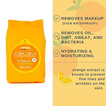 Celavi Tea Tree Makeup Remover Cleansing Towelettes, 60 Sheets