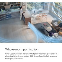 Dyson Purifier Hot Plus Cool Gen1 HP10 Purifying Fan Heater Plus Air Purifier, 454856-01, White, 1 Year Warranty