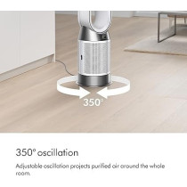 Dyson Purifier Hot Plus Cool Gen1 HP10 Purifying Fan Heater Plus Air Purifier, 454856-01, White, 1 Year Warranty