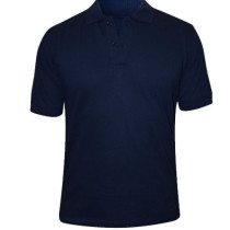 Abbasali Mens Blue Polycotton Polo Shirt, 200GSM, Style No. PST for Comfortable Workwear
