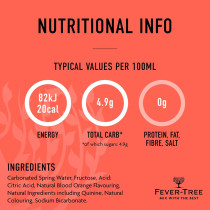  Fever Tree Sparkling Blood Orange Soda, 24 x 200ml