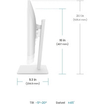 BenQ 27 Inch 100 Hz Ergonomic USB-C Home Office Monitor, White