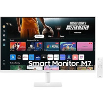 Samsung M7 2024 Smart Monitor 32 Inch VA 4K UHD M70D Smart Screen With Speaker, HDMI, USB-C, USB Hub, WiFi, White, LS32DM703UMXUE