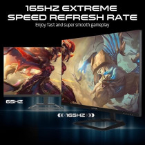 GAMEON GOP32QHD165IPS 32 Inch Gaming Monitor, QHD, 165Hz, 1ms, 2560 x 1440, 2K Computer Monitor, IPS, HDR 10, G-Sync And FreeSync, Tilt, Flat Screen, HDMI 2.1 Console Compatible, Black