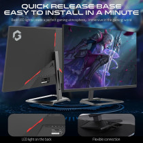 GAMEON GOP32QHD165IPS 32 Inch Gaming Monitor, QHD, 165Hz, 1ms, 2560 x 1440, 2K Computer Monitor, IPS, HDR 10, G-Sync And FreeSync, Tilt, Flat Screen, HDMI 2.1 Console Compatible, Black