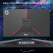 GAMEON GOP32QHD165IPS 32 Inch Gaming Monitor, QHD, 165Hz, 1ms, 2560 x 1440, 2K Computer Monitor, IPS, HDR 10, G-Sync And FreeSync, Tilt, Flat Screen, HDMI 2.1 Console Compatible, Black