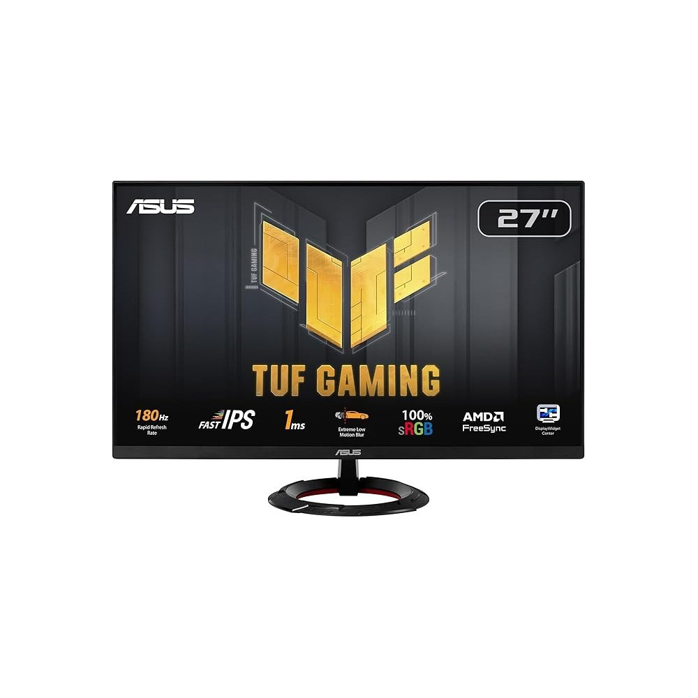 Asus TUF Gaming VG279Q3R Gaming Monitor , 27 Inch, Full HD (1920 x 1080), 180Hz, Fast IPS, Extreme Low Motion Blur, 1ms (GTG), FreeSync, Variable Overdrive, RGB