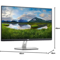 Dell S2721H 27 Inch Full HD (1920 x 1080) Monitor, 75Hz, IPS, 4ms, AMD FreeSync, Built-In Speakers, Ultrathin Bezel, 2XHDMI, Silver