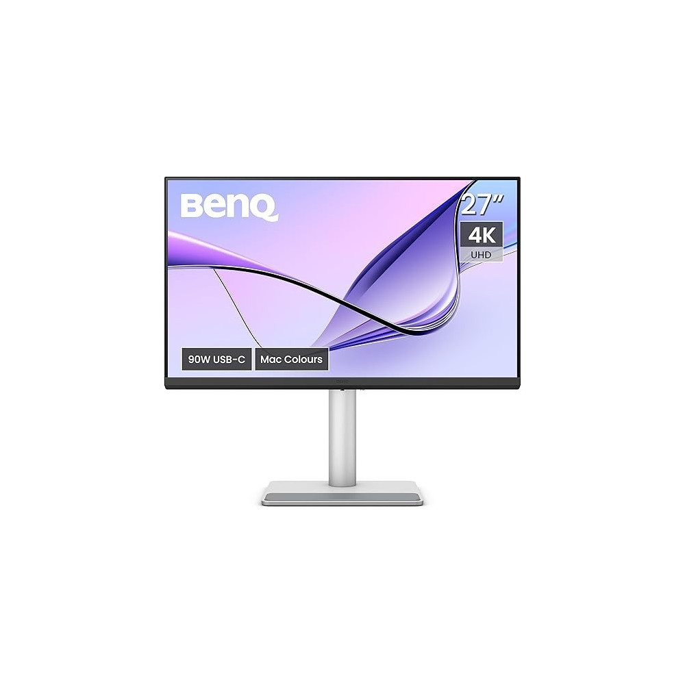 BenQ MA270U 27Inch 4K 3840x2160 Monitor For MacBook Pro/Air, Dual USB-C, 90W Power Delivery, Mac Color Match, USB Hub, Brightness And Volume Control On Mac, Height And Tilt Adjustable Stand, P3 Color Gamut