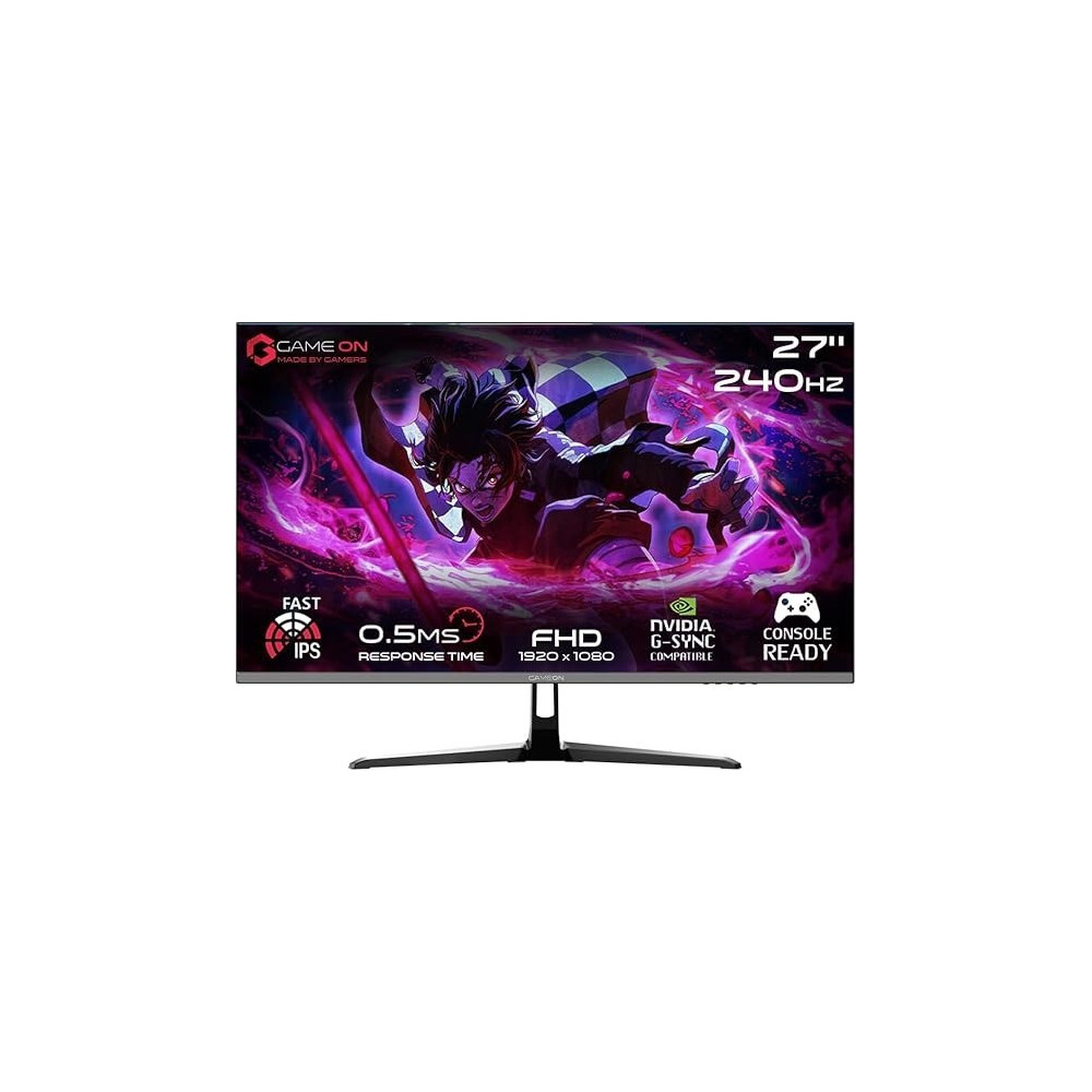 GAMEON 27 Inch 240 Hz Refresh Rate Full HD Gaming Monitor, Black