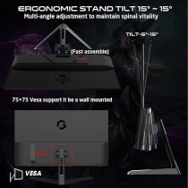 GAMEON 27 Inch 240 Hz Refresh Rate Full HD Gaming Monitor, Black