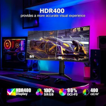 Koorui 34 Inch Ultrawide WQHD 165 Hz Gaming Monitor, Black