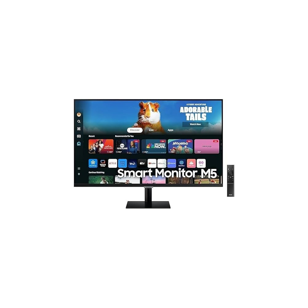 Samsung M5 2024 Smart Monitor 27 Inch Smart Monitor, Wifi, Bluetooth, Speaker, FHD (1,920 x 1,080) Black, LS27DM500EMXUE