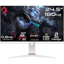GAMEON GOA24FHD180IPS Artic Pro-Series Monitor, White Gaming Monitor 24 Inch, 1920 x 1080p FHD, IPS Panel, 180Hz Refresh Rate, 0.5ms Response Time, 2.1 HDMI, Free Sync And G-Sync, Supports PS5
