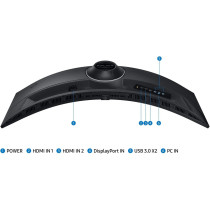 Samsung Odyssey G9 G9G95C 49 Inch Dual QHD Gaming Monitor With 1ms Response Time And 240Hz Refresh Rate, 1000R Curved Screen, AMD FreeSync Premium Pro, Middle East Version (New Launch) - LS49CG954EMXUE