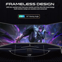 GAMEON New 2024 1080p Gaming Monitor 23.8 inch, GOES24FHD120IPS, FHD IPS,120Hz Refresh Rate, 0.5ms Response Time, 2.1 HDMI, G-Sync and FreeSync, HDR, Built-in-Speakers, Console Ready