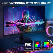 KOORUI 24 Inch Gaming Monitor, 165Hz, FHD 1920x1080, 1ms, IPS, Compatible FreeSync G-sync, Tilt Adjustable, Eye Care, VESA Wall Mountable, HDMI, DisplayPort, Black