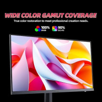 KOORUI 27 inch 240HZ FHD Gaming Monitor DCI-P3 90 Percent Color Gamut 1MS,1080P, Freesync, DisplayPort.HDMI Cable Black VESA