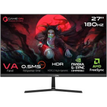 GAMEON GOPS27180VA Pro-Series Computer Monitor, Black Gaming Monitor 27 Inch, 1920x1080p FHD VA Panel, 180Hz Refresh Rate, 0.5ms Response Time, 2.1 HDMI, Supports PS5