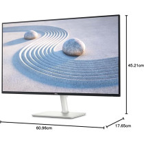 Dell S2725H 27 Inch Full HD 1920 x 1080 Monitor, 100Hz, IPS, 4ms, 99 Percentage sRGB, Built-in Speakers, Ultra-thin Bezel, 2x HDMI, White