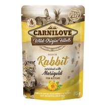Carnilove 24pcs x 85g Rabbit Enriched With Marigold For Kittens (Wet Food Pouches)