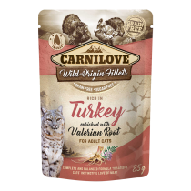 Carnilove Turkey Enriched With Valerian Root For Adult Cats (Wet Food Pouches) 24 x 85g