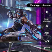 Great Voell 24 Inch Full HD 100 Hz Built-In Speakers Gaming Monitor, Black, Z240B13