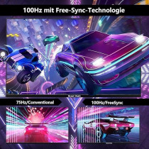 Great Voell 24 Inch Full HD 100 Hz Built-In Speakers Gaming Monitor, Black, Z240B13