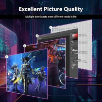 Great Voell 24 Inch Full HD 100 Hz Built-In Speakers Gaming Monitor, Black, Z240B13