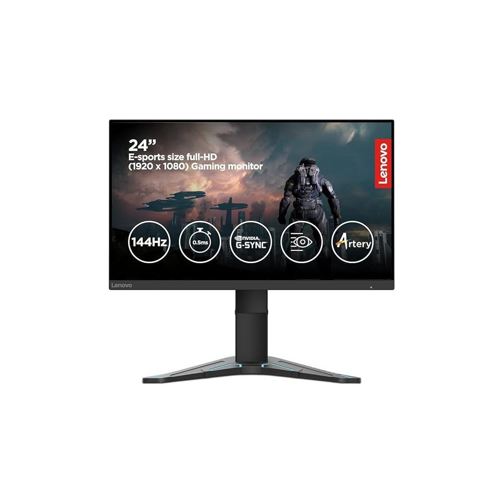 Lenovo 23.8 Inch Full HD Gaming Monitor, G24-20, Black