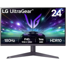 LG 24GS50F-B 24-inch FHD (1920 x 1080) UltraGear Gaming Monitor With 180Hz, 1ms MBR, HDR10, AMD FreeSync, HDMI, DisplayPort, 3-Side Virtually Borderless Design, Black