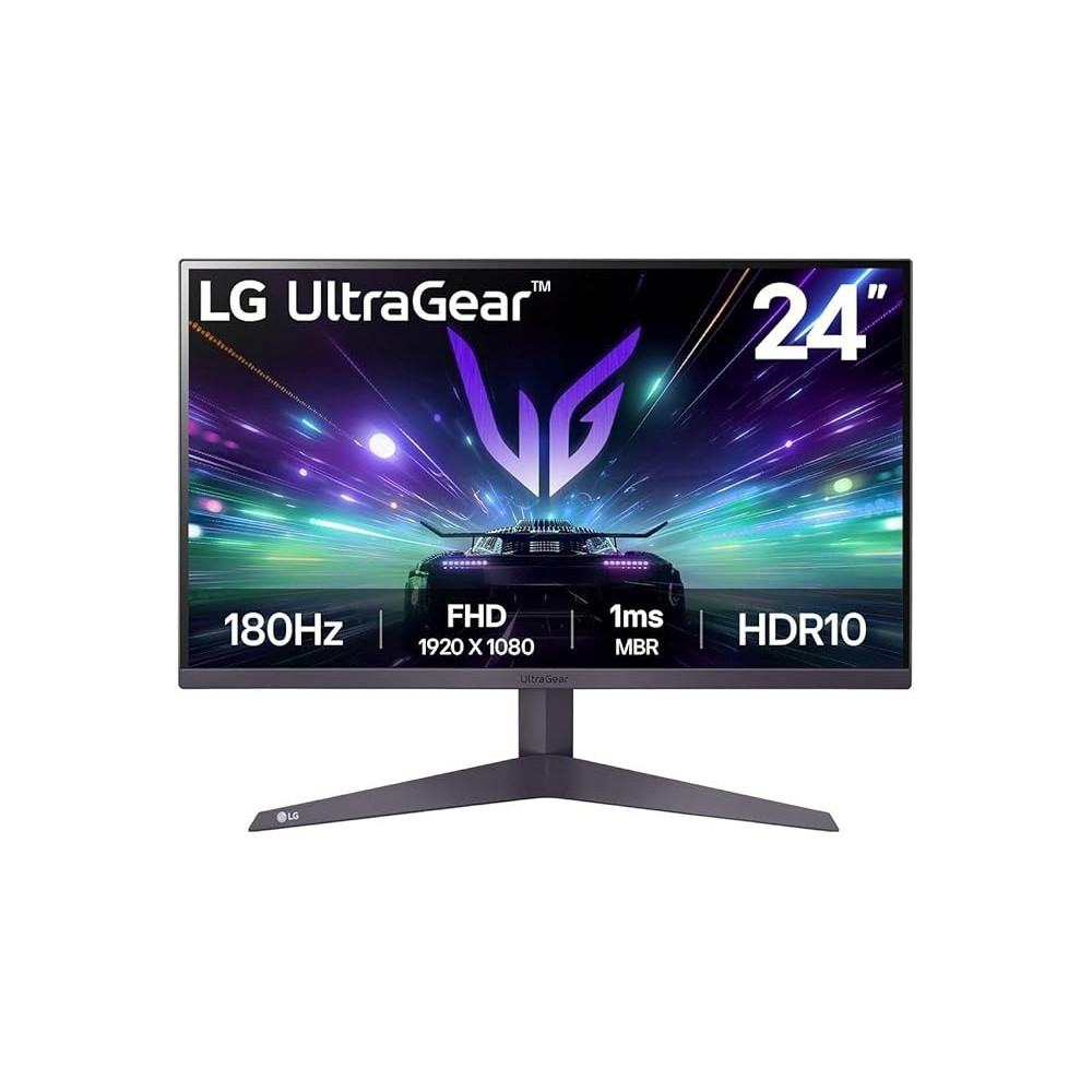 LG 24GS50F-B 24-inch FHD (1920 x 1080) UltraGear Gaming Monitor With 180Hz, 1ms MBR, HDR10, AMD FreeSync, HDMI, DisplayPort, 3-Side Virtually Borderless Design, Black