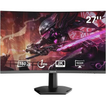 Redragon 27 Inch 144hz/165HZ Curve Gaming Monitor, QHD 2K (2560X1440) IPS Frameless Computer Monitor, 1ms Response Time, HDMI And VGA Compatible, VESA Wall Mount