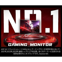 AOC 24 Inch IPS FullHD 180Hz, 1ms, HDR10 Gaming Monitor HDMI 2.0, DisplayPort Height Adjustable Stand, Black And Red - 24G4