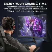Twisted Minds 27 Inch Display Fast IPS Gaming Monitor - 1080 FHD Resolution, 165 Hz Refresh Rate, 16:9 Aspect Ratio, 0.5ms Response Time, Black