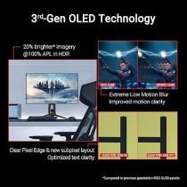 Asus ROG Swift OLED PG27AQDP Gaming Monitor, 27-inch WOLED, 480Hz, 0.03ms, G-SYNC Compatible, Custom Heatsink, Asus OLED CarePlus, AI Assistant, Uniform Brightness, 99Percentage DCI-P3, And DisplayWidget Center