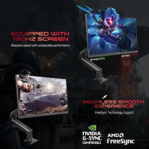 GAMEON GOM24FHD190IPSX Midnight Pro X series, Black Gaming Monitor 24.5 inch, 1920 x 1080p FHD Fast IPS Panel, 190Hz, 0.5ms, 2.1 HDMI, With Stand,Freesync And Gsync, Supports HDR, PS5, VRR