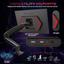 GAMEON GOM24FHD190IPSX Midnight Pro X series, Black Gaming Monitor 24.5 inch, 1920 x 1080p FHD Fast IPS Panel, 190Hz, 0.5ms, 2.1 HDMI, With Stand,Freesync And Gsync, Supports HDR, PS5, VRR