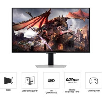 Samsung Odyssey G8 32 Inch G80SD UHD OLED Gaming Monitor With 4K Resolution, 240Hz Refresh Rate And 0.03ms Response Time(GtG), Gaming Hub, OLED Glare Free, AMD FreeSync Premium Pro, LS32DG802SMXUE