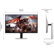 Samsung Odyssey G8 32 Inch G80SD UHD OLED Gaming Monitor With 4K Resolution, 240Hz Refresh Rate And 0.03ms Response Time(GtG), Gaming Hub, OLED Glare Free, AMD FreeSync Premium Pro, LS32DG802SMXUE