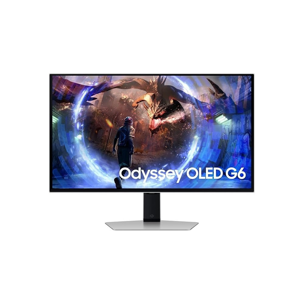 Samsung Odyssey G6 27 Inch G60SD QHD OLED Gaming Monitor, 360Hz Refresh Rate And 0.03ms Response Time(GtG), OLED Glare Free, AMD FreeSync Premium Pro, Ergonomic Stand, LS27DG602SMXUE