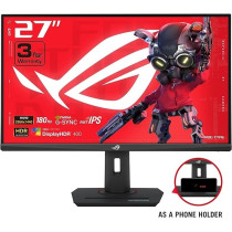 Asus ROG Strix 27 Inch QHD (2560 x 1440) HDR400 USB-C Gaming Monitor (XG27ACS), 180Hz, 1ms, Fast IPS, 133Percentage sRGB, Extreme Low Motion Blur Sync, G-Sync Compatible, DisplayWidget, Tripod Socket