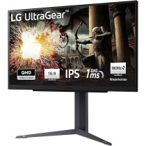 LG Electronics 27GR75Q-B Ultragear Gaming Monitor 68.5 cm (27 Inch), 2560 x 1440, 16:9, WQHD 1440p, 99Percentage sRGB, HDR10, 165 Hz, 1ms GtG, Black