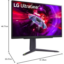 LG Electronics 27GR75Q-B Ultragear Gaming Monitor 68.5 cm (27 Inch), 2560 x 1440, 16:9, WQHD 1440p, 99Percentage sRGB, HDR10, 165 Hz, 1ms GtG, Black