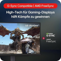 LG Electronics 27GR75Q-B Ultragear Gaming Monitor 68.5 cm (27 Inch), 2560 x 1440, 16:9, WQHD 1440p, 99Percentage sRGB, HDR10, 165 Hz, 1ms GtG, Black