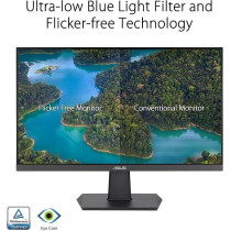 ASUS VA24EHF Eye Care Gaming Monitor - 24-inch 23.8-inch viewable, IPS, Full HD, Frameless, 100Hz, Adaptive-Sync, 1ms MPRT, HDMI, Low Blue Light, Flicker Free, Wall Mountable